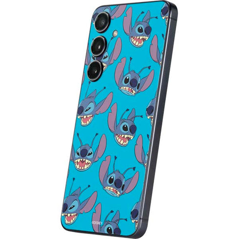 Disney Lilo and Stitch Face Expression Pattern Galaxy S25 Skin